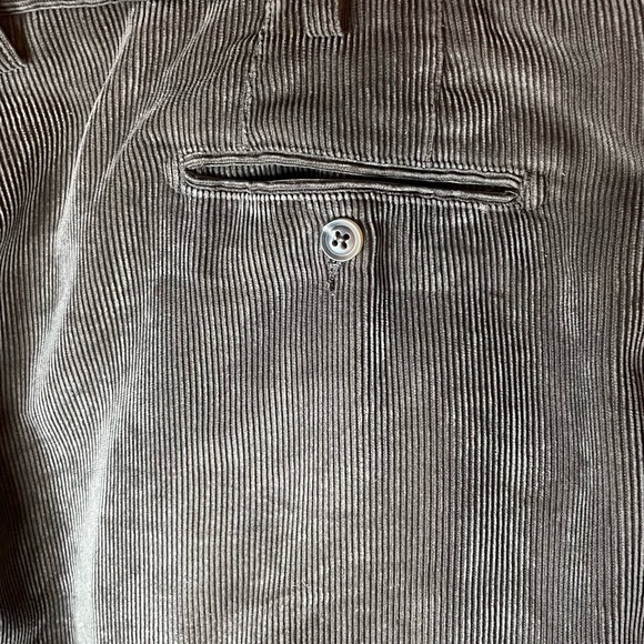 Peter Millar Nanoluxe Chocolate Brown Corduroy Pants‎ Slacks Size 46 - Picture 5 of 10